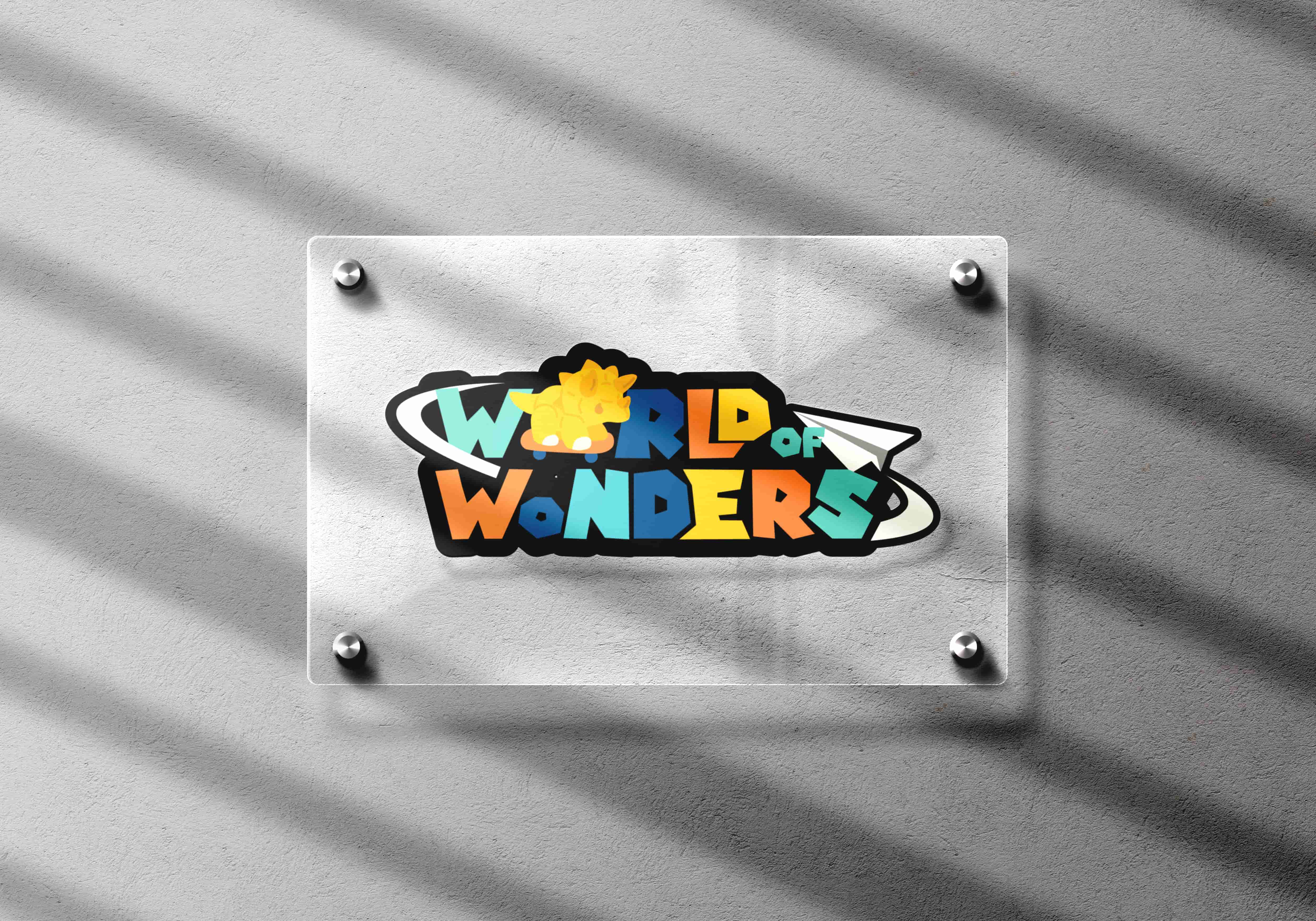 Visual Branding World of Wonders Logo Mockup